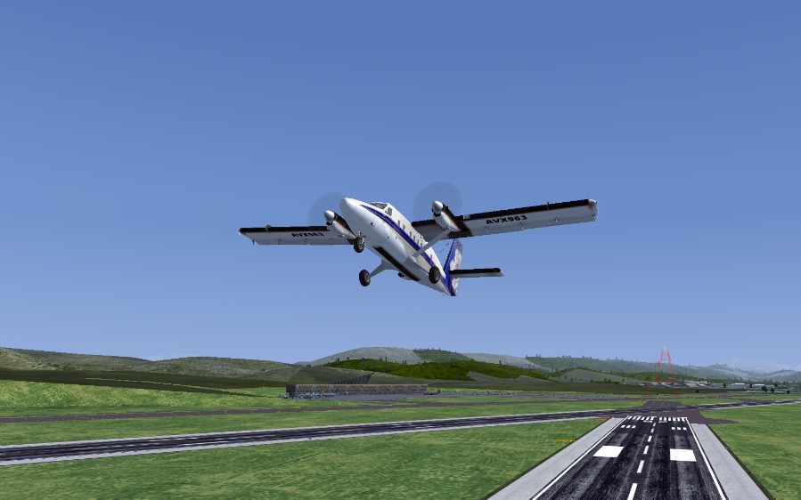 AVX9600 Taking off from LEBB